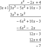 same as the animation above, but with x^2, −2x, and +4 shifted one place to the right