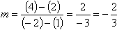 slope m = -2/3